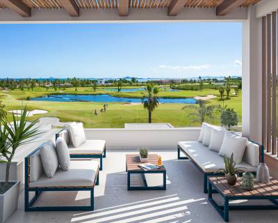 New build apartments for sale in Serena golf with sea view in Los Alcazares, Murcia, Spain