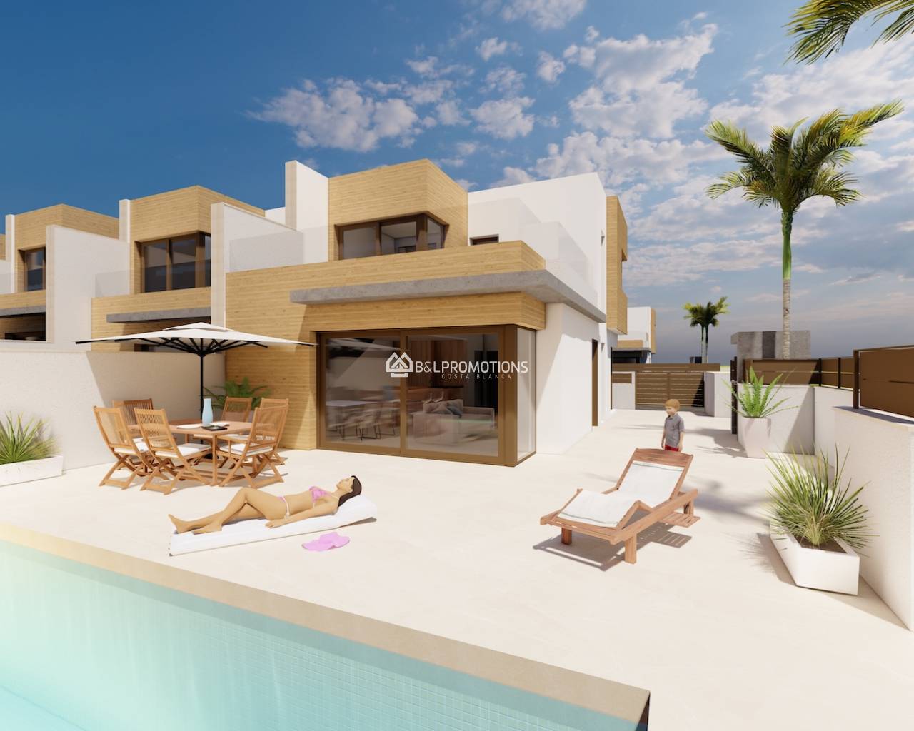 Maison jumelée de nouvelle construction à vendre sur La Finca Golf à Algorfa, Espagne