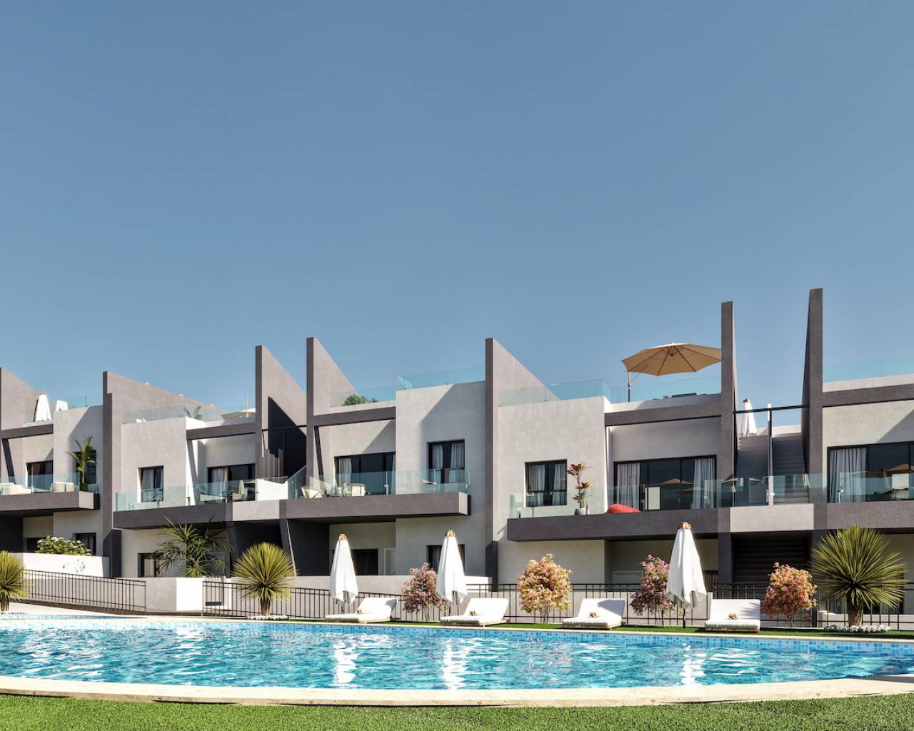 Modern apartment with communal pool for sale in San Miguel de Salinas, Costa Blanca South, Spain