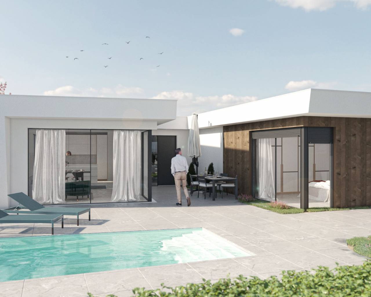 Modern családi ház medencével eladó Corverában, Murciában, Spanyolországban