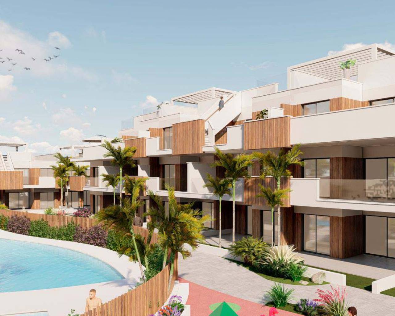 Modern groundfloor apartment with pool for sale in Pilar de la Horadada, Alicante, Spain