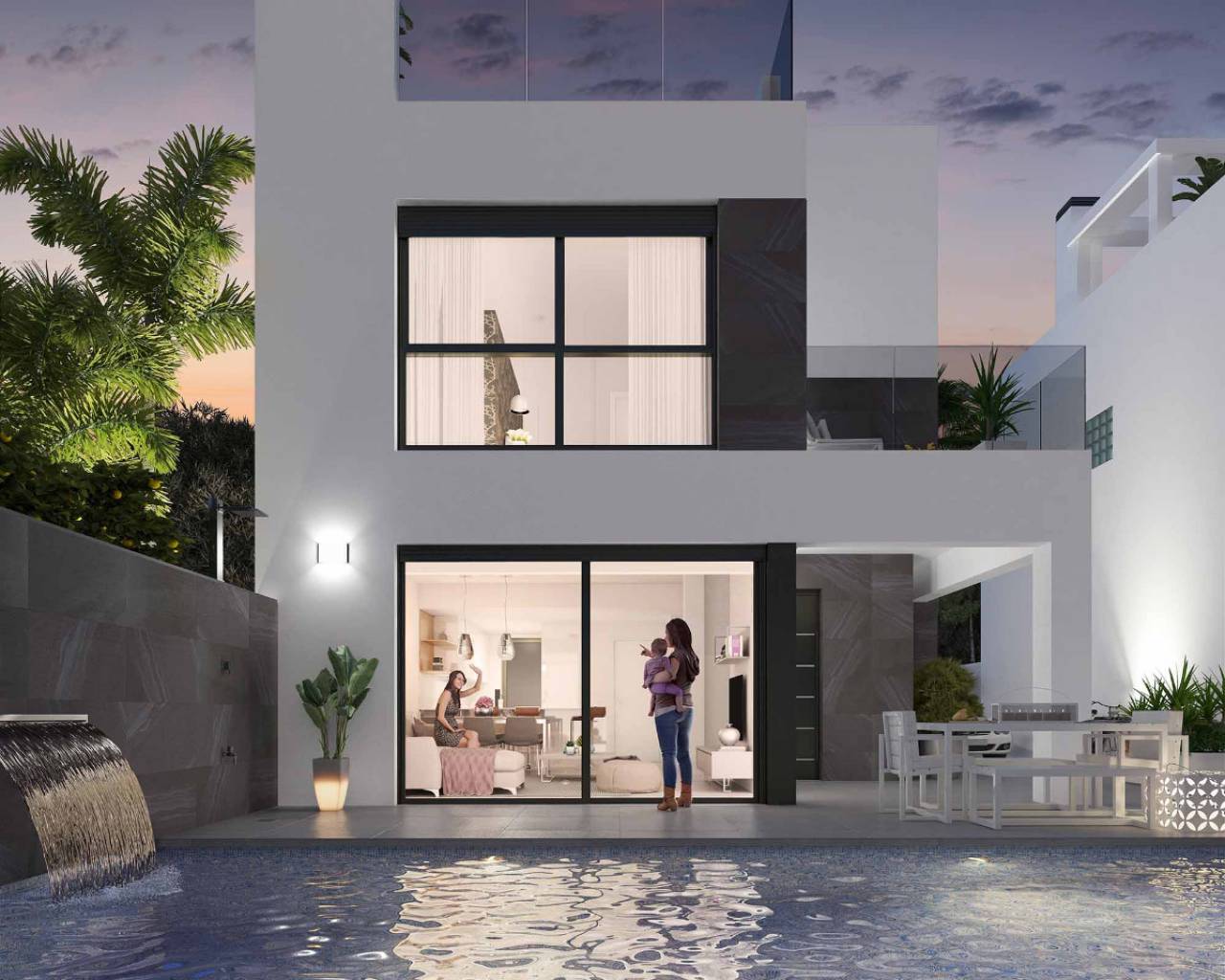 Neue Villa mit Pool zum Verkauf in Orihuela Costa Spanien 