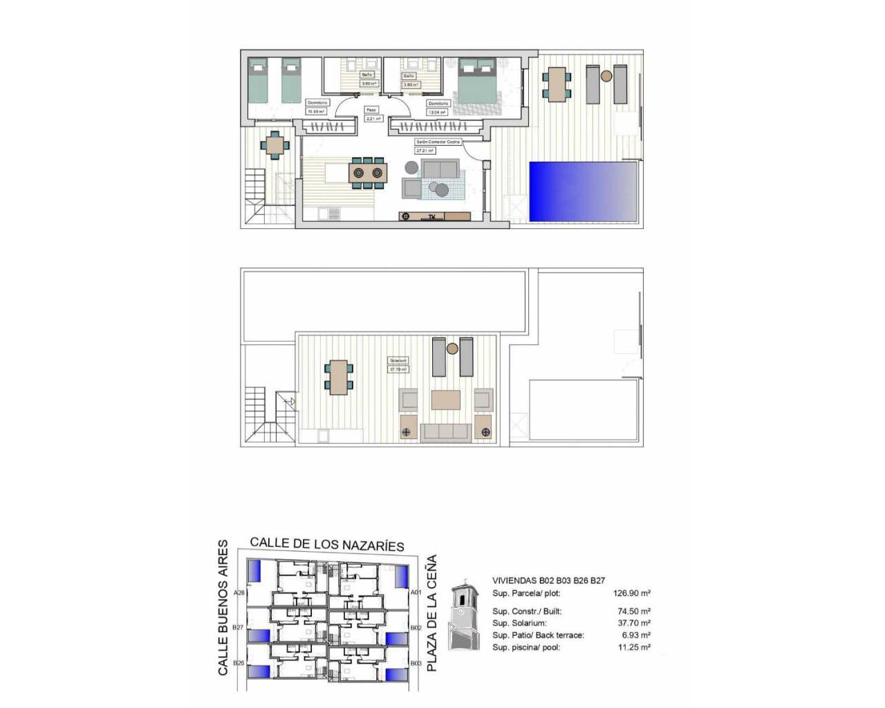 Nieuwbouw - Geschakelde woning / duplex - Torre Pacheco - Dolores