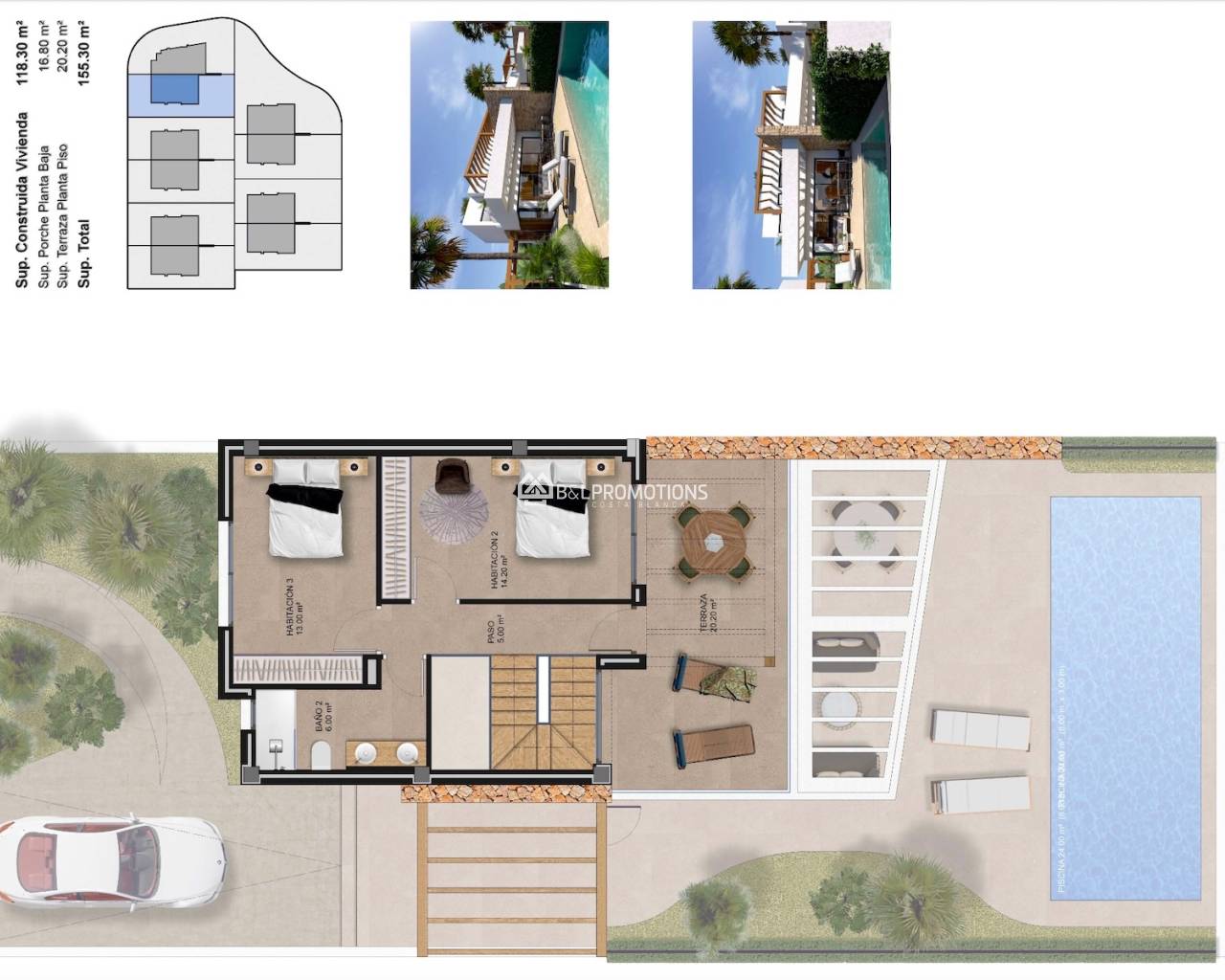 Nueva construcción - Chalet pareado -
Montforte del Cid - Font del Llop Golf