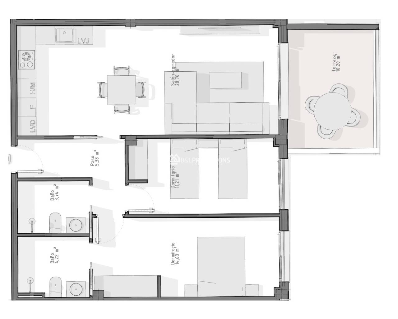 Új építésű ingatlan - Apartman -
Aguilas - Terrazas de Levante