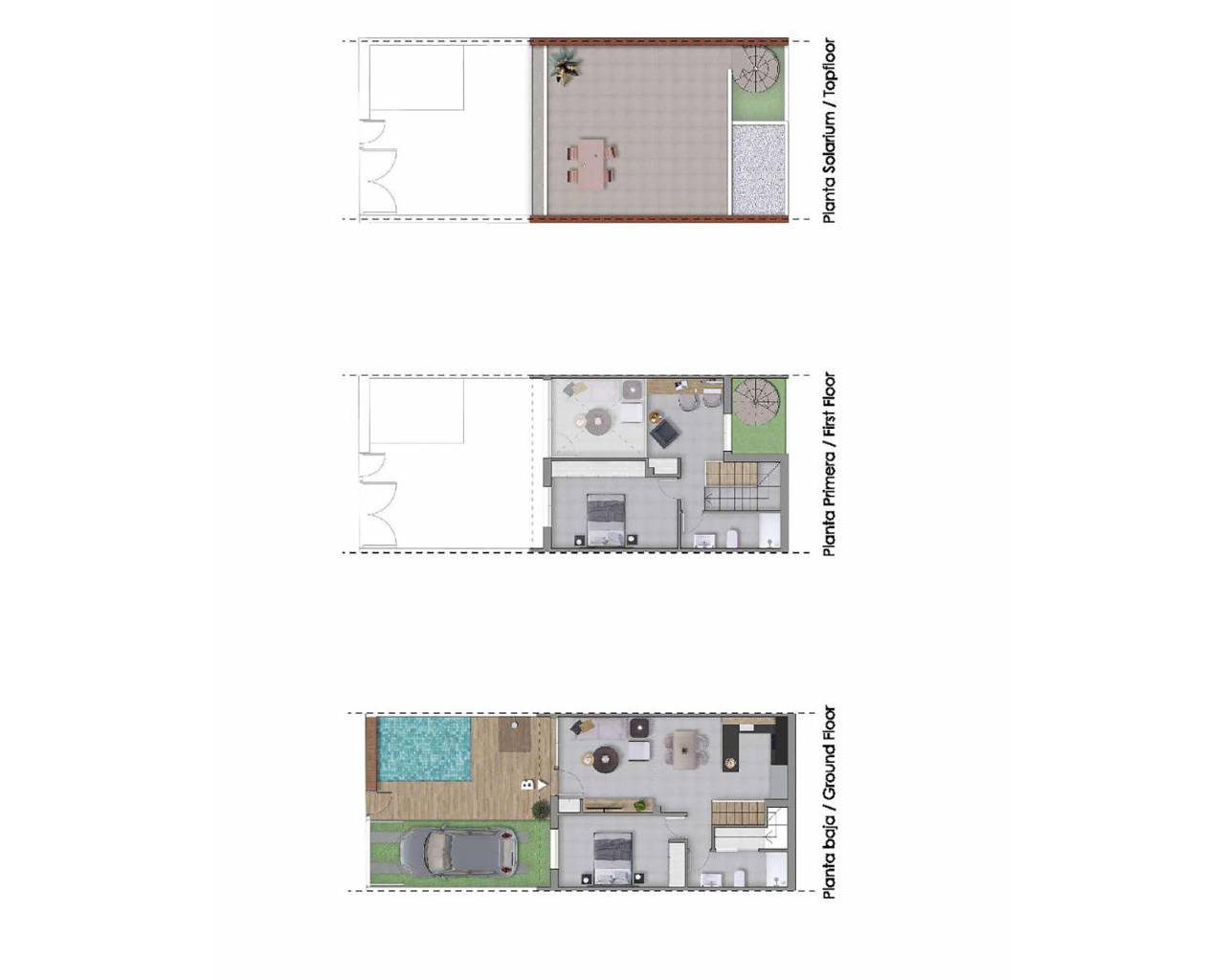Új építésű ingatlan - Sorház / Duplex - Pilar de la Horadada