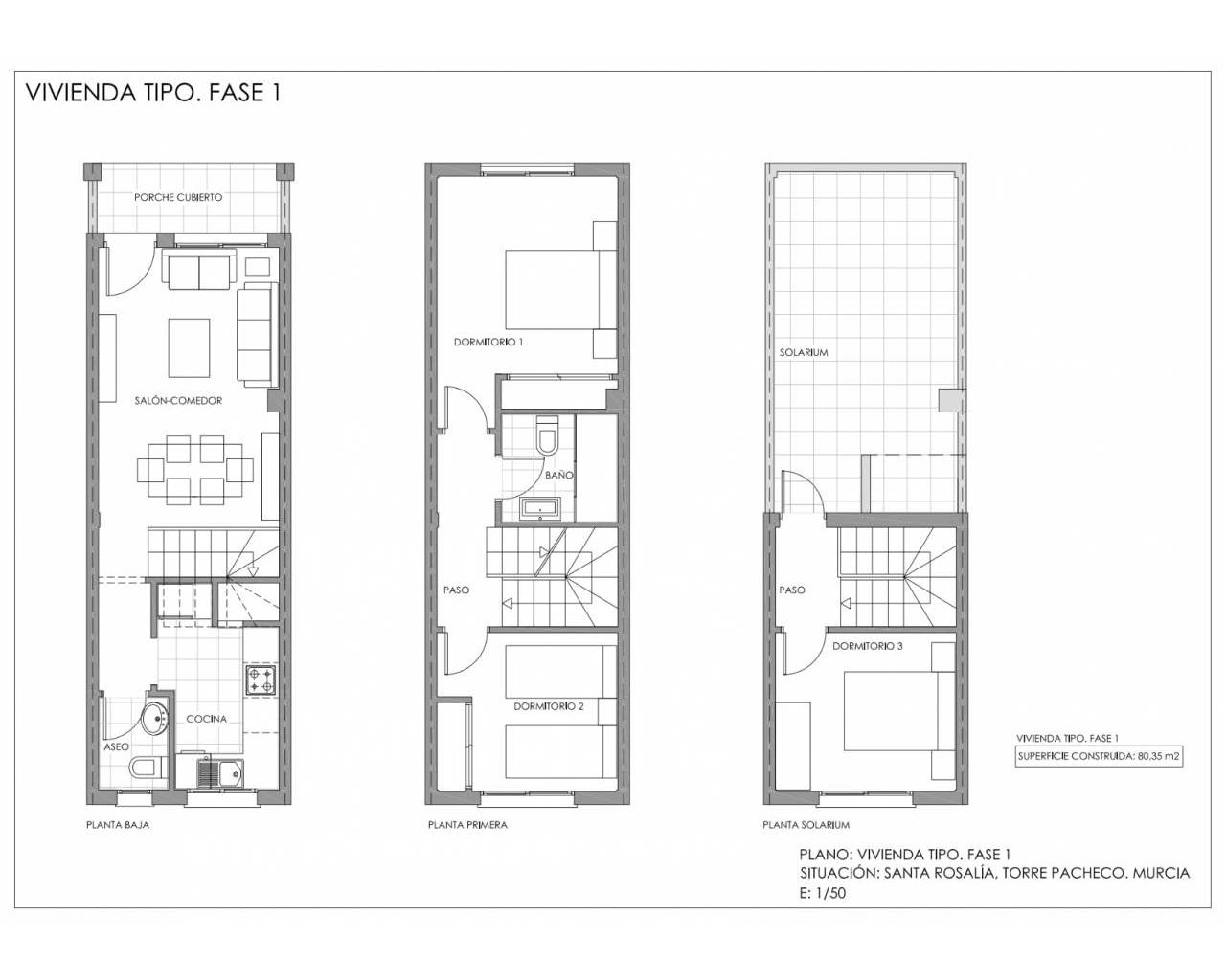 Új építésű ingatlan - Sorház / Duplex - Torre Pacheco - Santa Rosalia