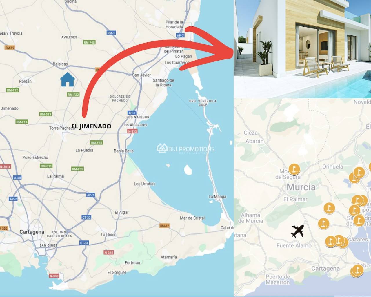 Új építésű ingatlan - Villa -
Torre Pacheco - Dolores