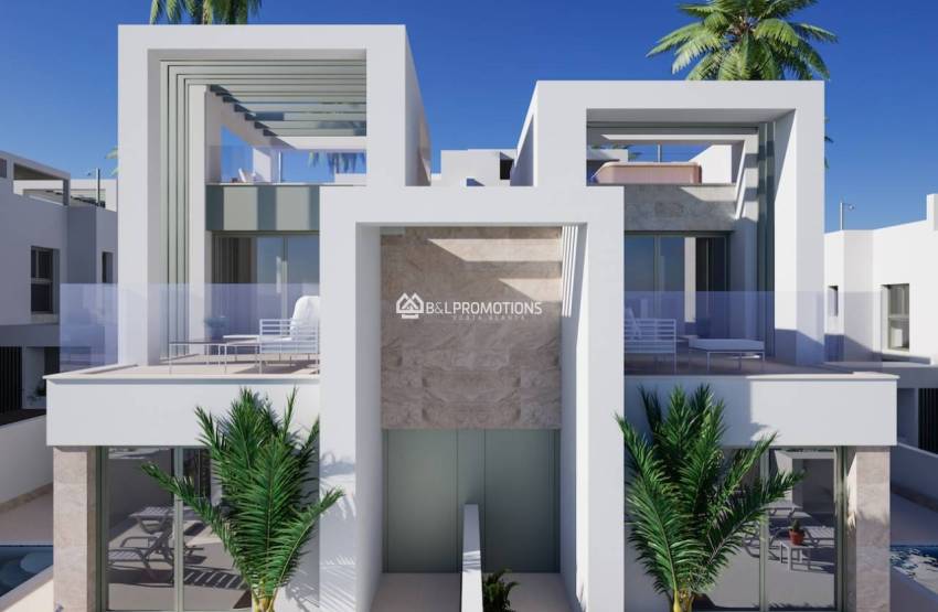 El elegante diseño moderno de este dúplex de nueva construcción en venta en Rojales no te dejará indiferente