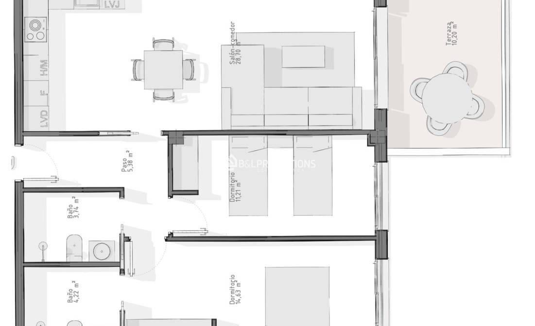 Nouvelle construction - Appartement -
Aguilas - Terrazas de Levante